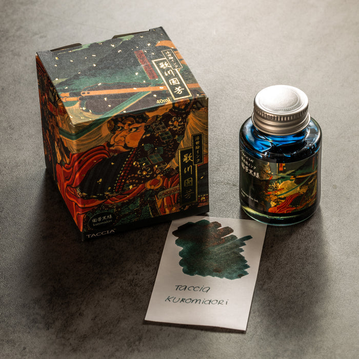 Taccia Ukiyo - e Ink Bottle - Kuniyoshi - Kuromidori - 40 ml (Ver. 3) - Pen Boutique Ltd