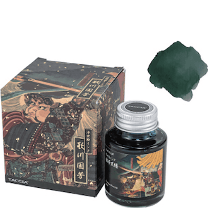 Taccia Ukiyo - e Ink Bottle - Kuniyoshi - Kuromidori - 40 ml (Ver. 3) - Pen Boutique Ltd
