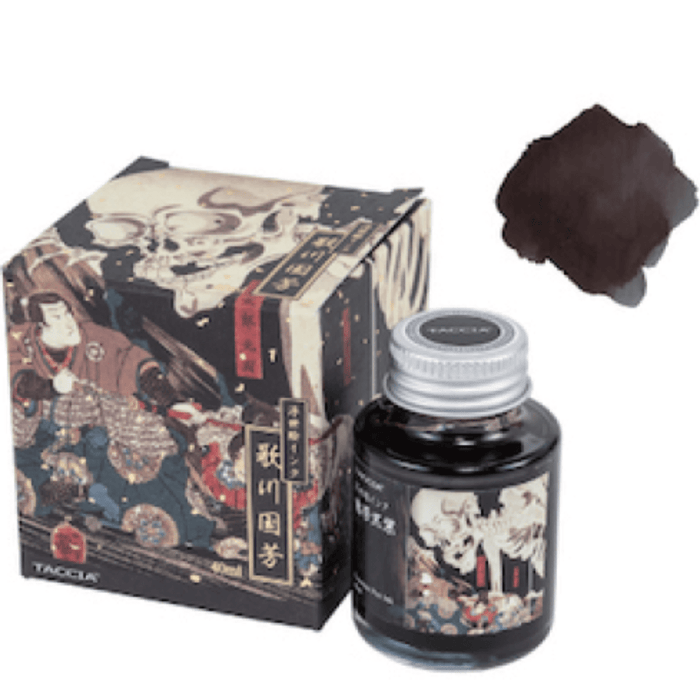 Taccia Ukiyo - e Ink Bottle - Kuniyoshi - Kuromurasaki - 40 ml (Ver. 3) - Pen Boutique Ltd