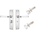 TradCo Menton Lever Long Backplate Privacy Set Chrome Plated 0684KPRIV60 - The Blue Space