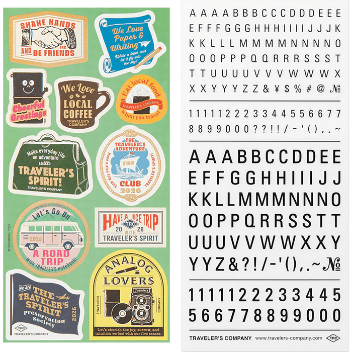 Traveler's Customized Sticker Set for Diary - 2026 - Pen Boutique Ltd