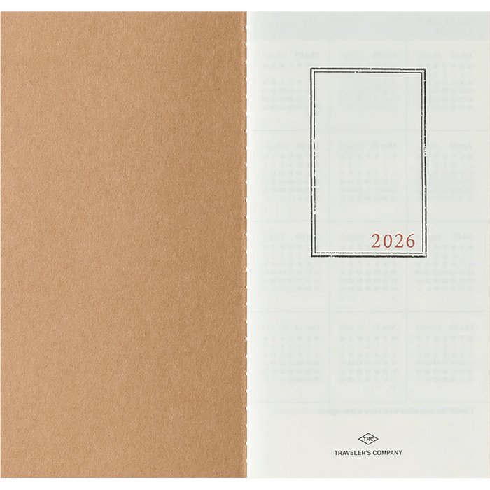 Traveler's Notebook - 2026 Monthly (Regular Size) - Pen Boutique Ltd