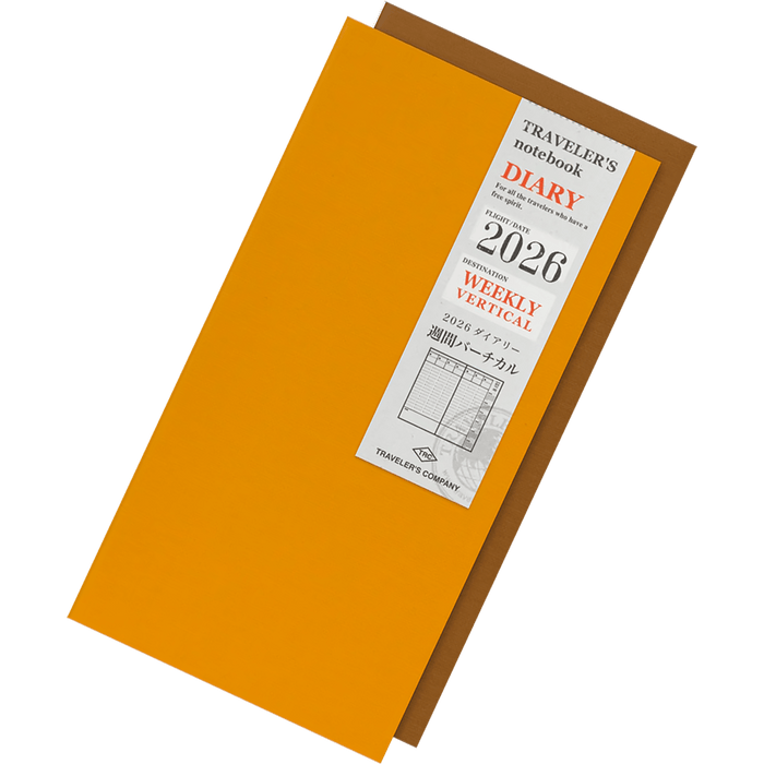 Traveler's Notebook - 2026 Weekly Vertical (Regular Size) - Pen Boutique Ltd