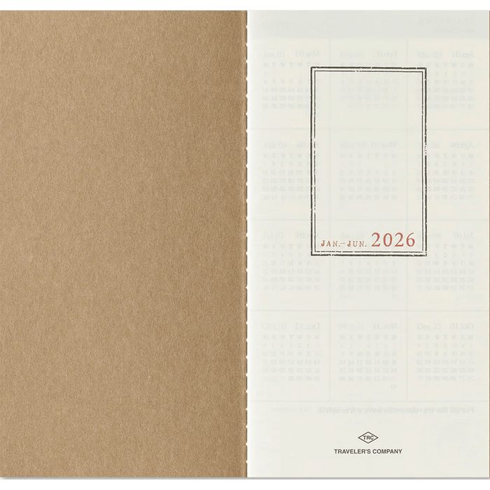 Traveler's Notebook - 2026 Weekly Vertical (Regular Size) - Pen Boutique Ltd