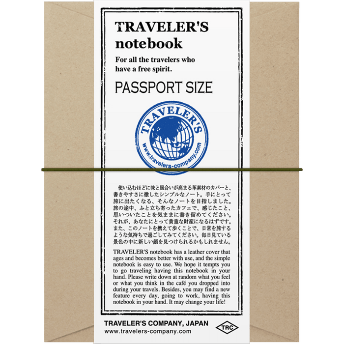 Traveler's Notebook - Olive - Passport Size - Pen Boutique Ltd