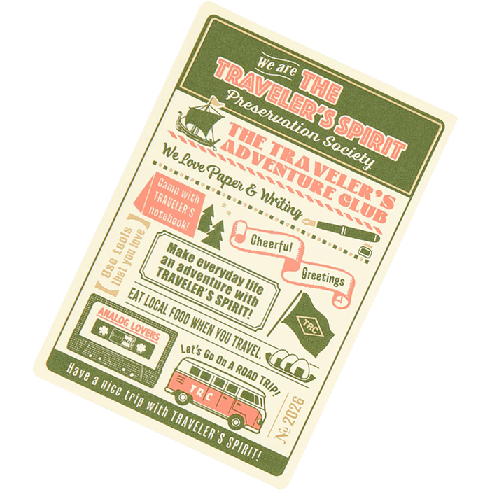 Traveler's Plastic Sheet - 2026 (Passport Size) - Pen Boutique Ltd