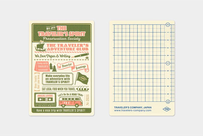 Traveler's Plastic Sheet - 2026 (Passport Size) - Pen Boutique Ltd