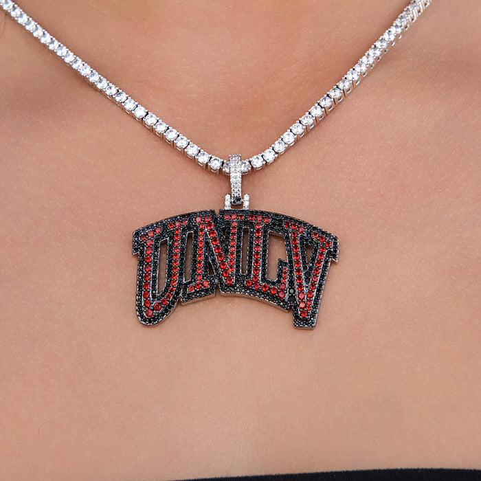 University of Nevada Las Vegas Official NCAA Logo Pendant in White Gold