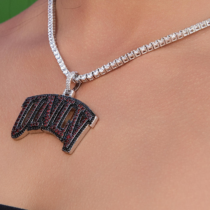 University of Nevada Las Vegas Official NCAA Logo Pendant in White Gold