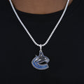 Vancouver Canucks Official NHL Logo Pendant in White Gold