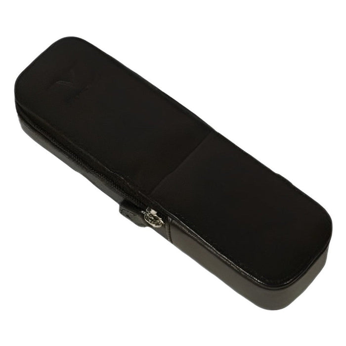 Visconti Classic Leather Two Pen Case - Black - Pen Boutique Ltd