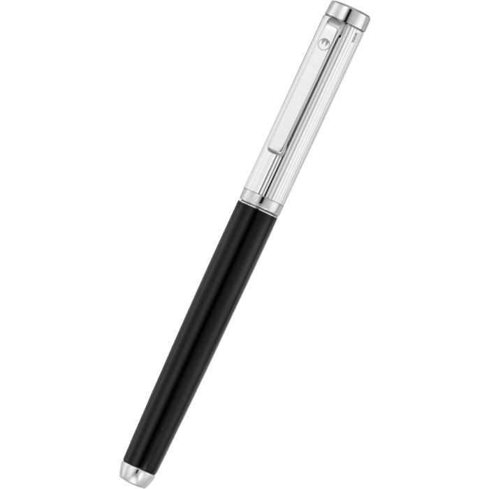 Waldmann Liberty Fountain Pen - Black - Platinum Trim - Pen Boutique Ltd