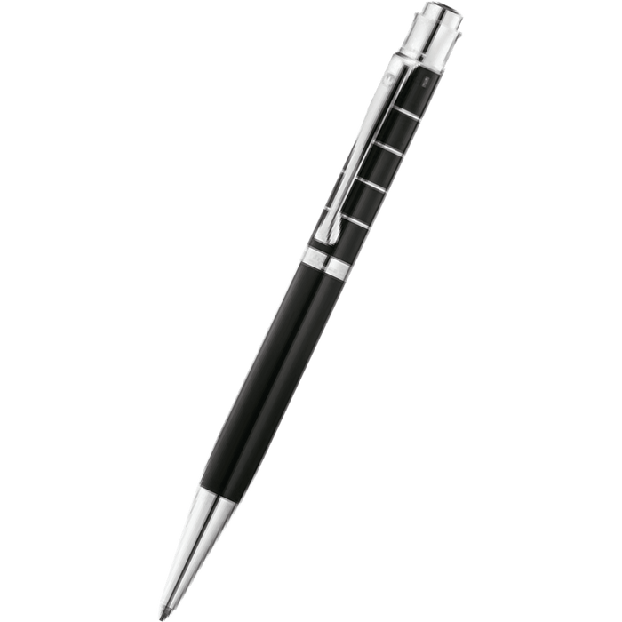 Waldmann Tango Ballpoint Pen - Black - Ring Pattern - Pen Boutique Ltd