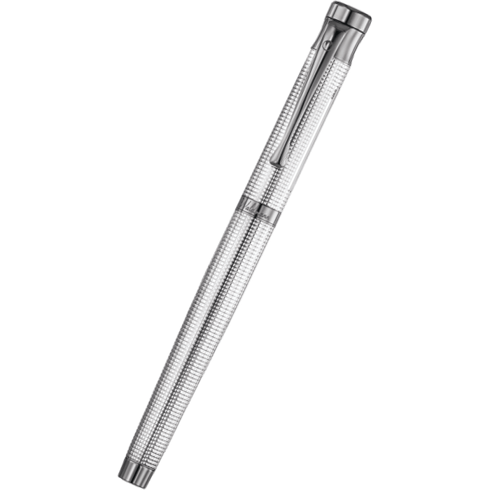 Waldmann Tango Fountain Pen - Fine Square Pattern - Ruthenium Plated - Pen Boutique Ltd