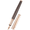 Waldmann Tuscany Fountain Pen - Chocolate - Rose Gold Trim - Pen Boutique Ltd