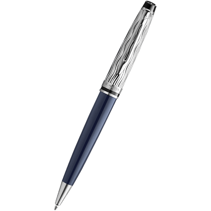 Waterman Expert L'Essence du Bleu Ballpoint Pen - Metal & Blue - Pen Boutique Ltd