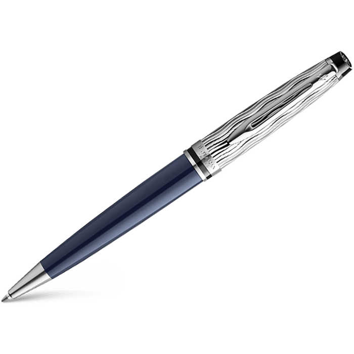 Waterman Expert L'Essence du Bleu Ballpoint Pen - Metal & Blue - Pen Boutique Ltd