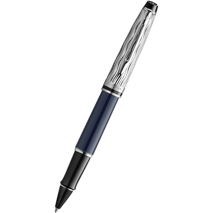 Waterman Expert L'Essence du Bleu Rollerball Pen - Metal & Blue - Pen Boutique Ltd