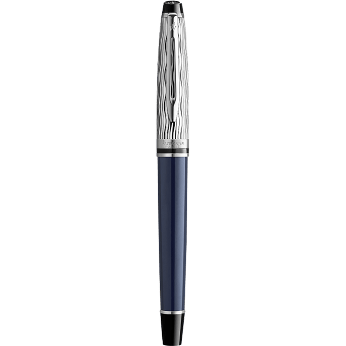Waterman Expert L'Essence du Bleu Rollerball Pen - Metal & Blue - Pen Boutique Ltd