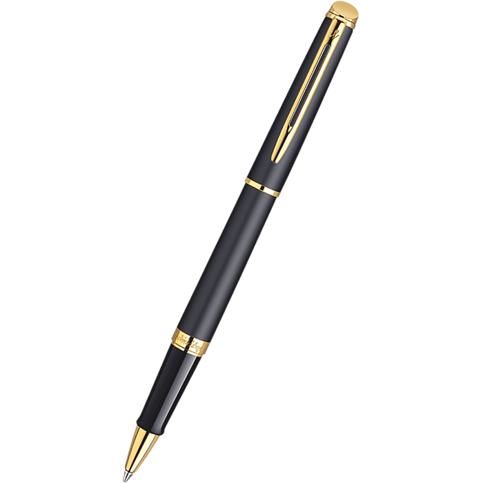 Waterman Hemisphere Rollerball Pen - Matte Black - Gold Trim - Pen Boutique Ltd