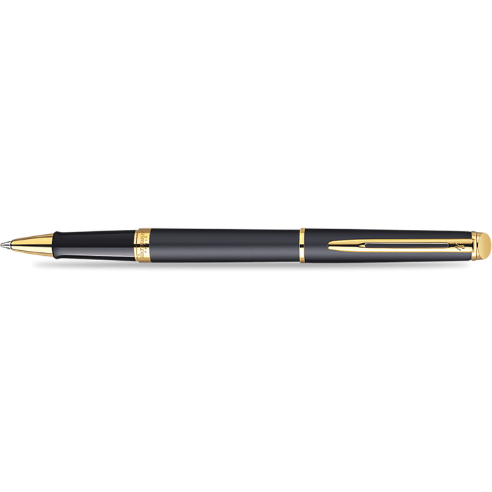 Waterman Hemisphere Rollerball Pen - Matte Black - Gold Trim - Pen Boutique Ltd