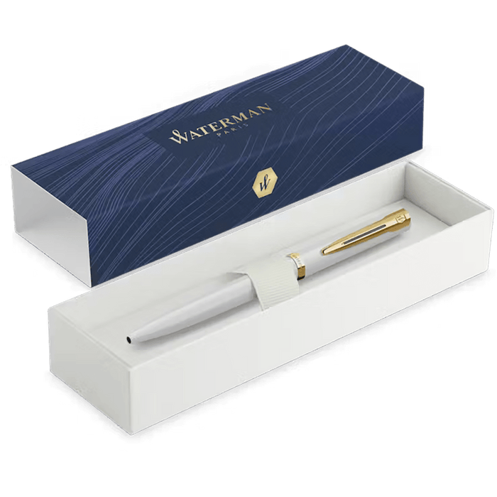 Waterman Impression Ballpoint Pen - White GT - Pen Boutique Ltd