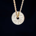 Weight Plate Pendant in Yellow Gold