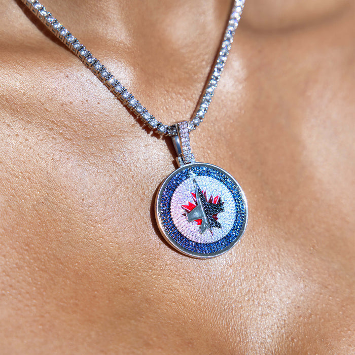 Winnipeg Jets Official NHL Logo Pendant in White Gold