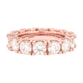 Women's Moissanite Eternity Diamond Band Ring in Rose Gold Vermeil - 5mm