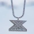 X Games Iced Pendant in White Gold