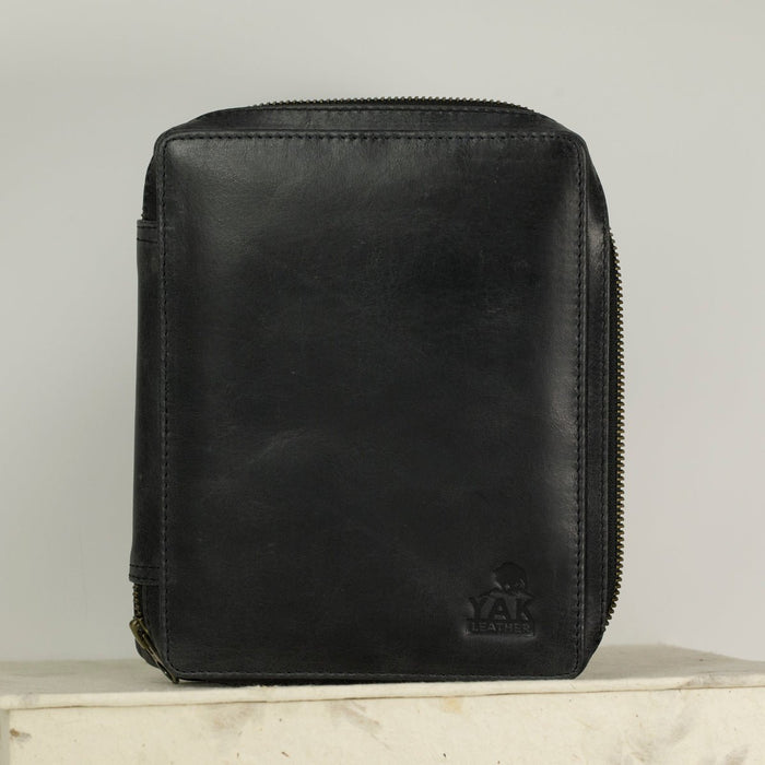 Yak Leather 12 Pen Zipped Case - Crazy Horse - Pen Boutique Ltd