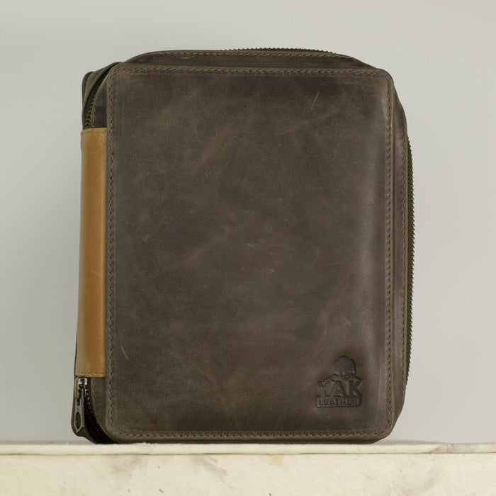 Yak Leather 12 Pen Zipped Case - Crazy Horse - Pen Boutique Ltd