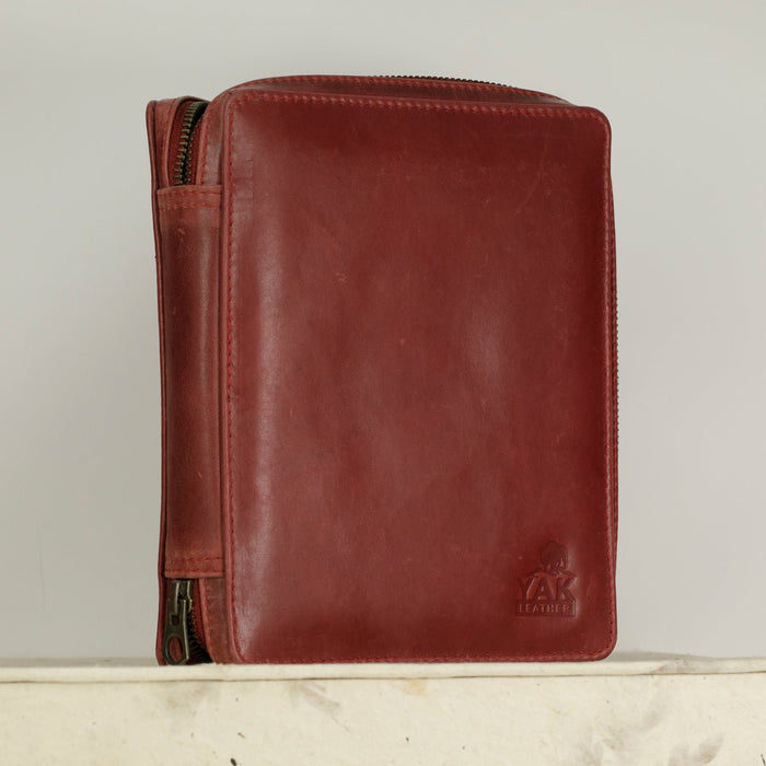 Yak Leather 12 Pen Zipped Case - Crazy Horse - Pen Boutique Ltd
