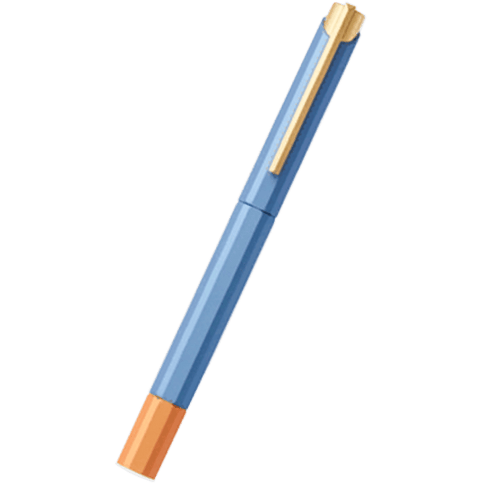 YStudio Bihex Rollerball Pen - Glamour Evolve Blue Gin - Pen Boutique Ltd